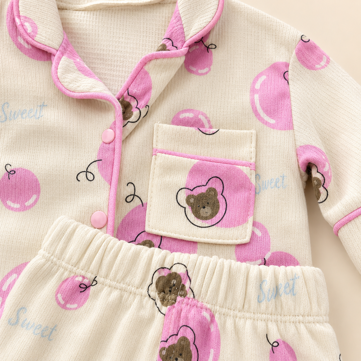 ⚪️ PIJAMA 2 PIEZAS OSO  |MARA BABY