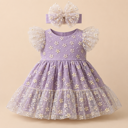 ⭕️ VESTIDO LILA TUL| MARA BABY