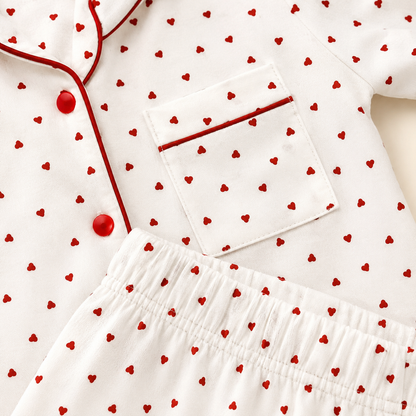 ⚪️ PIJAMA 2 PIEZAS CORAZONES  |MARA BABY