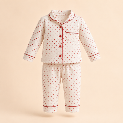 ⚪️ PIJAMA 2 PIEZAS CORAZONES  |MARA BABY