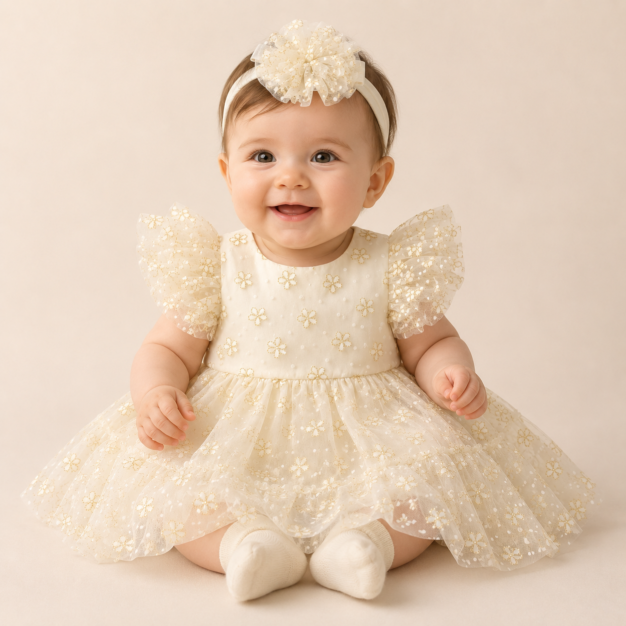 ⭕️ VESTIDO MARFIL TUL | MARA BABY