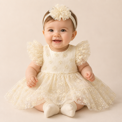 ⭕️ VESTIDO MARFIL TUL | MARA BABY
