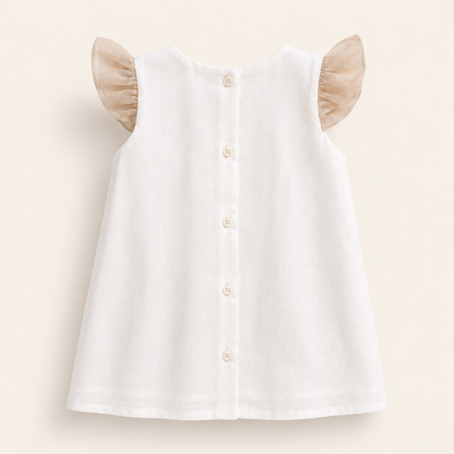 ⚪️ VESTIDO CAT BEIGE BEBÉ FELIZ | MARA BABY