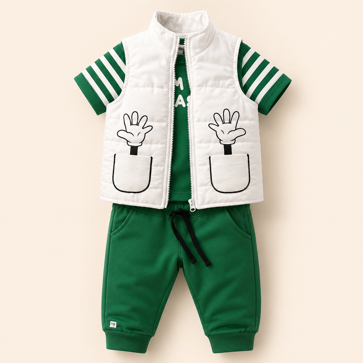 ⚪️ CONJUNTO 3 PIEZAS VERDE | MARA BABY