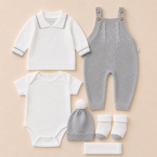 PRIMER DÍA OVEROL REF. ÁMBAR GRIS | MARA BABY
