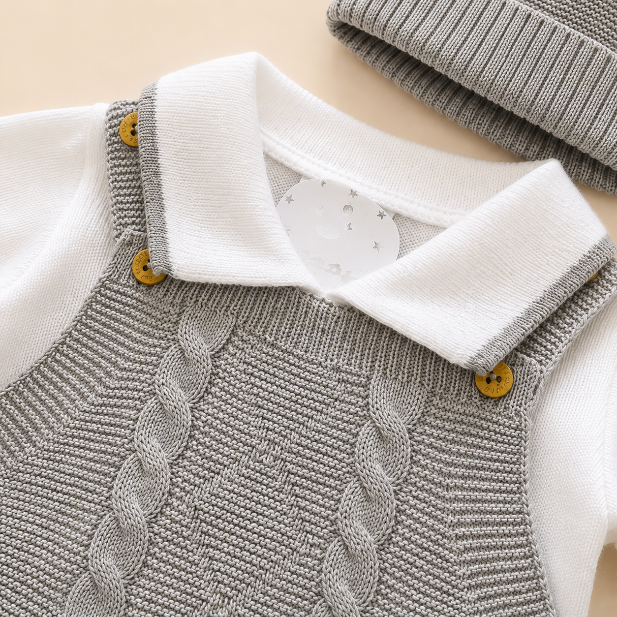 PRIMER DÍA OVEROL REF. ÁMBAR GRIS | MARA BABY