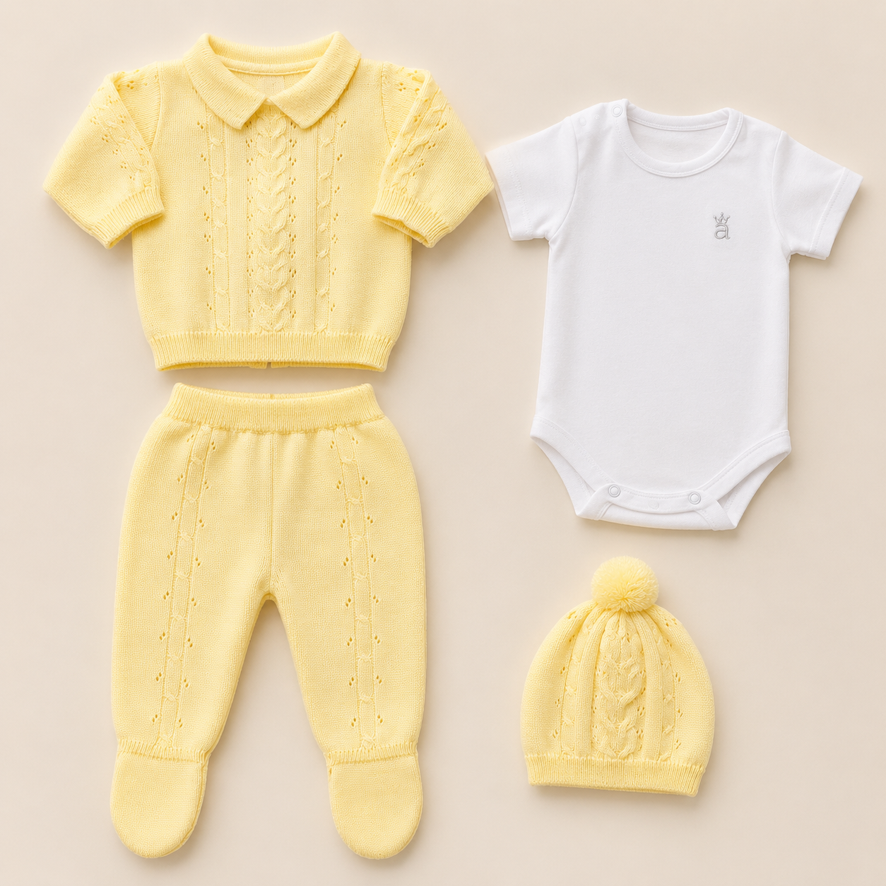 PRIMER DÍA BEBÉ FELIZ REF. AMARILLO - BLANCO | MARA BABY