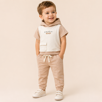 ⭕️ CONJUNTO 3 PIEZAS BEIGE | MARA BABY
