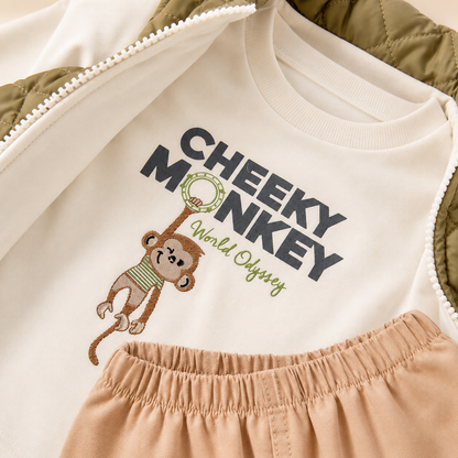 ⭕️ CONJUNTO 3 PIEZAS MONKEY | MARA BABY