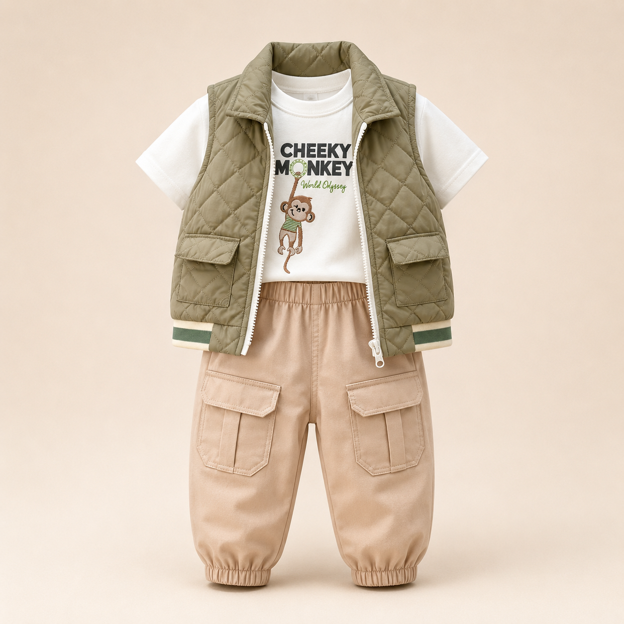 ⭕️ CONJUNTO 3 PIEZAS MONKEY | MARA BABY