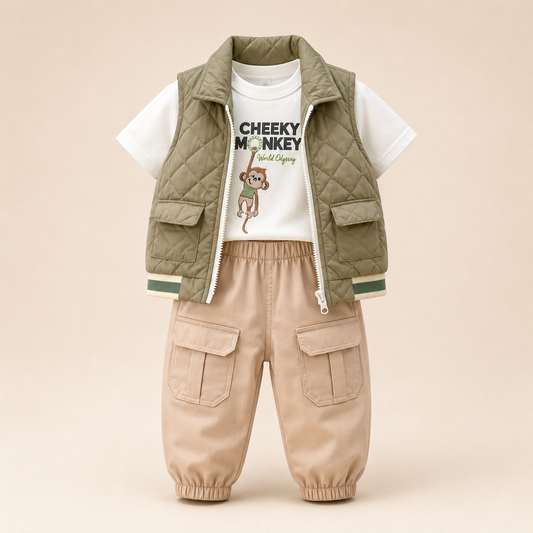 ⭕️ CONJUNTO 3 PIEZAS MONKEY | MARA BABY