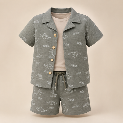 ⭕️ CONJUNTO 3 PIEZAS- JOY BABY GRIS