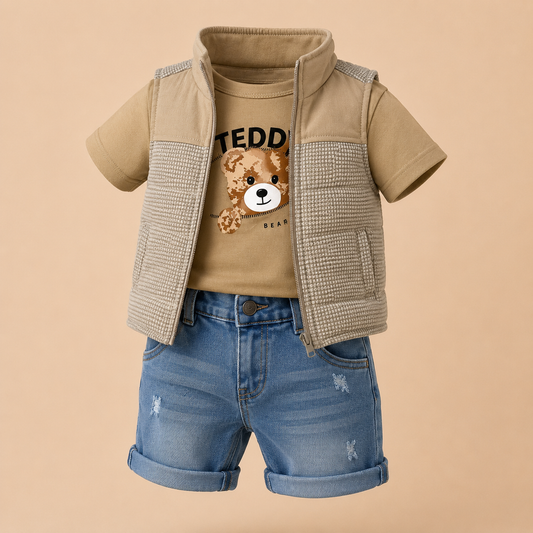 ⭕️ CONJUNTO 3 PIEZAS TEDDY | MARA BABY