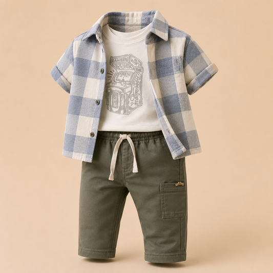 ⭕️ CONJUNTO 2 PIEZAS CASTILLITOS OSCURO | MARA BABY