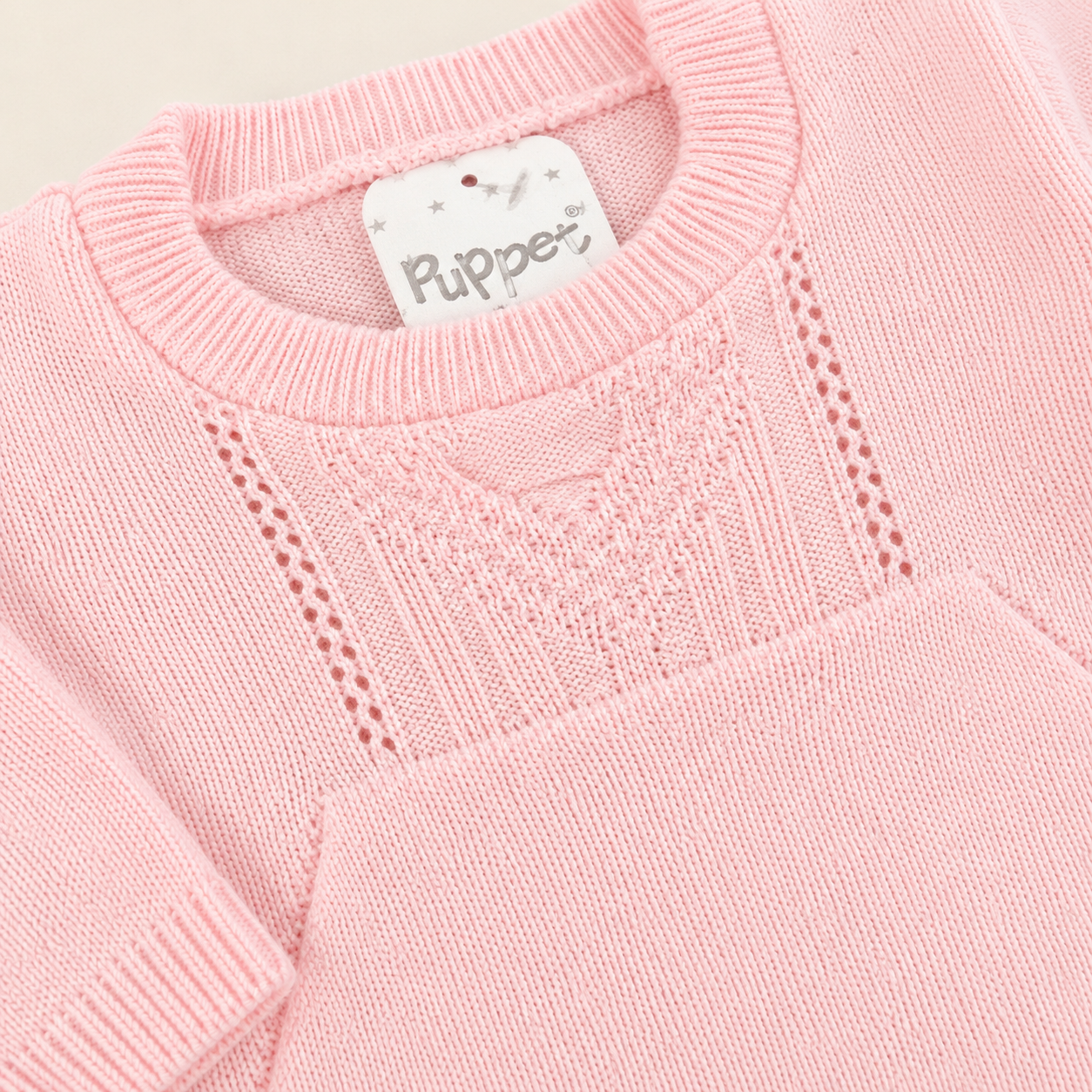 Conjunto Tejido Bebé Niña Rosa 4 Piezas Puppet — Primer Día Mara Baby