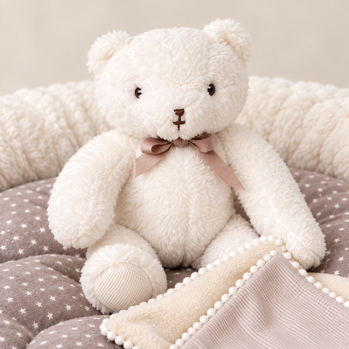 Gimnasio Teddy beige con juguetes colgantes