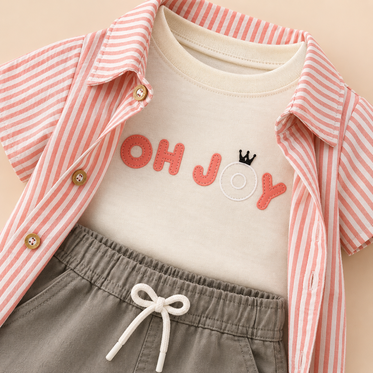 ⭕️ CONJUNTO 3 PIEZAS- JOY BABY - NARANJA