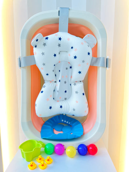 BAÑERA PLEGABLE CON ACCESORIOS PARA BEBÉ