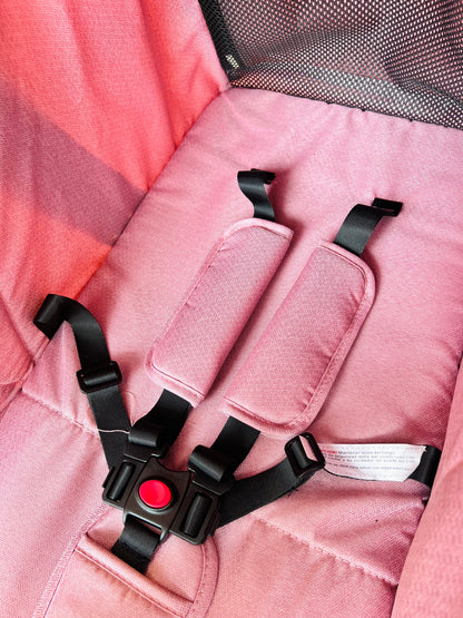 COCHE PASEADOR PLEGABLE MARTIN@S CON PAÑALERA ROSADO
