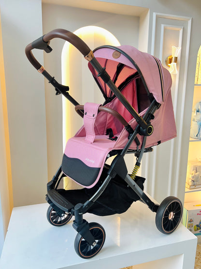 COCHE PASEADOR PLEGABLE MARTIN@S CON PAÑALERA ROSADO