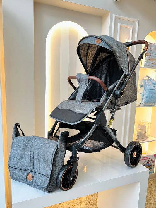 COCHE PASEADOR PLEGABLE MARTIN@S CON PAÑALERA GRIS