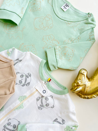 SET DE 3 PIJAMAS ENTERIZAS PARA BEBÉS TANZANIA