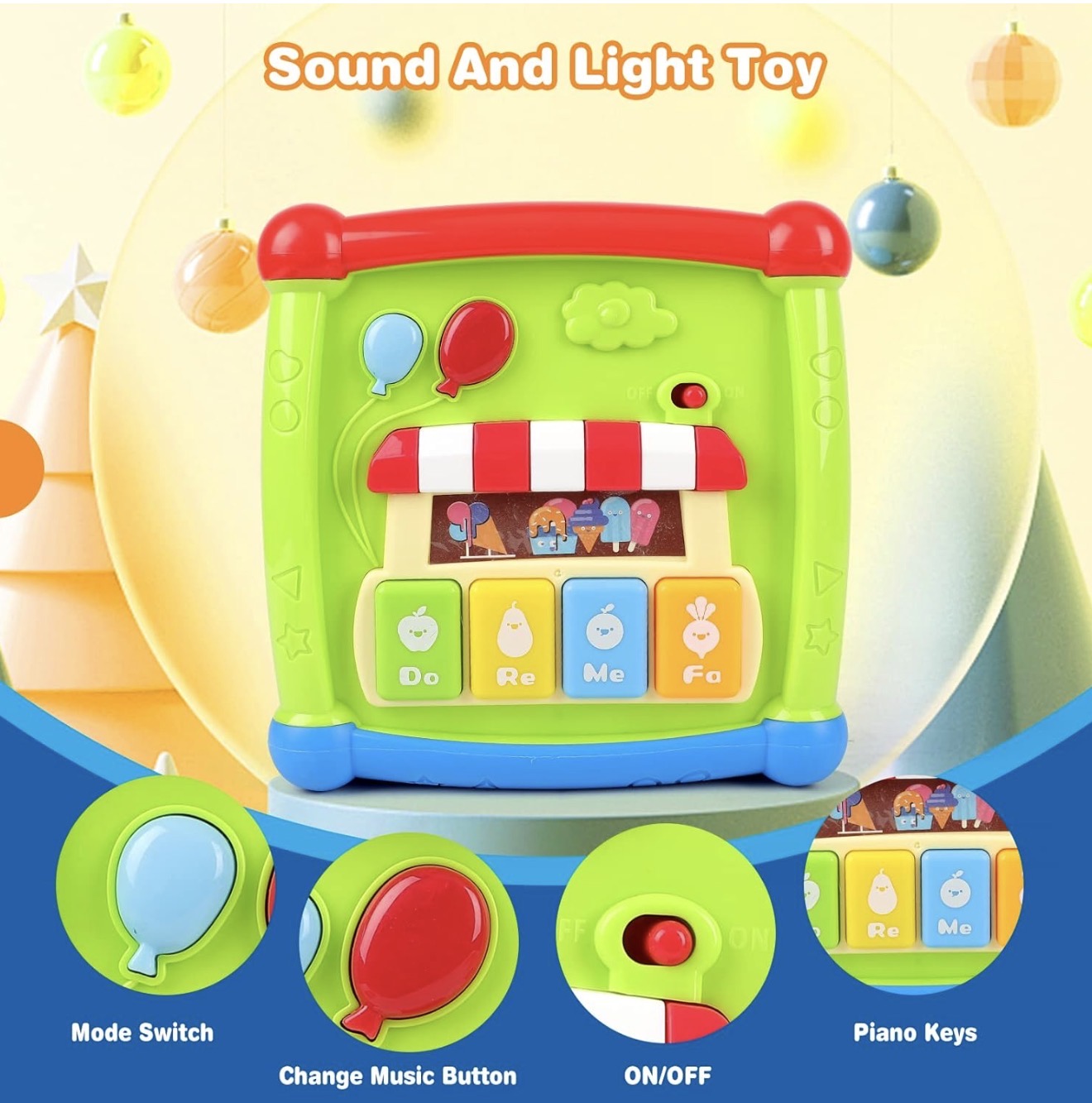 Cubo Didáctico Multifuncional 6 en 1 – Actividades Sensoriales, Musicales y de Aprendizaje