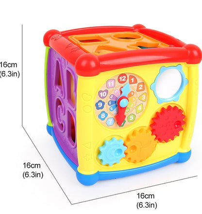 Cubo Didáctico Multifuncional 6 en 1 – Actividades Sensoriales, Musicales y de Aprendizaje