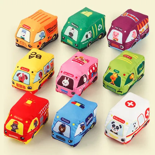 Set de Carros de Tela con Tapete de Juego – Sensory Soft Cars