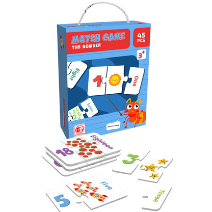 Juego Educativo de Emparejar Números – 45 piezas