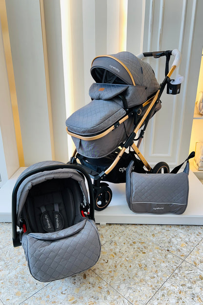 COCHE MOISÉS CYNEBABY ATENAS - GRIS