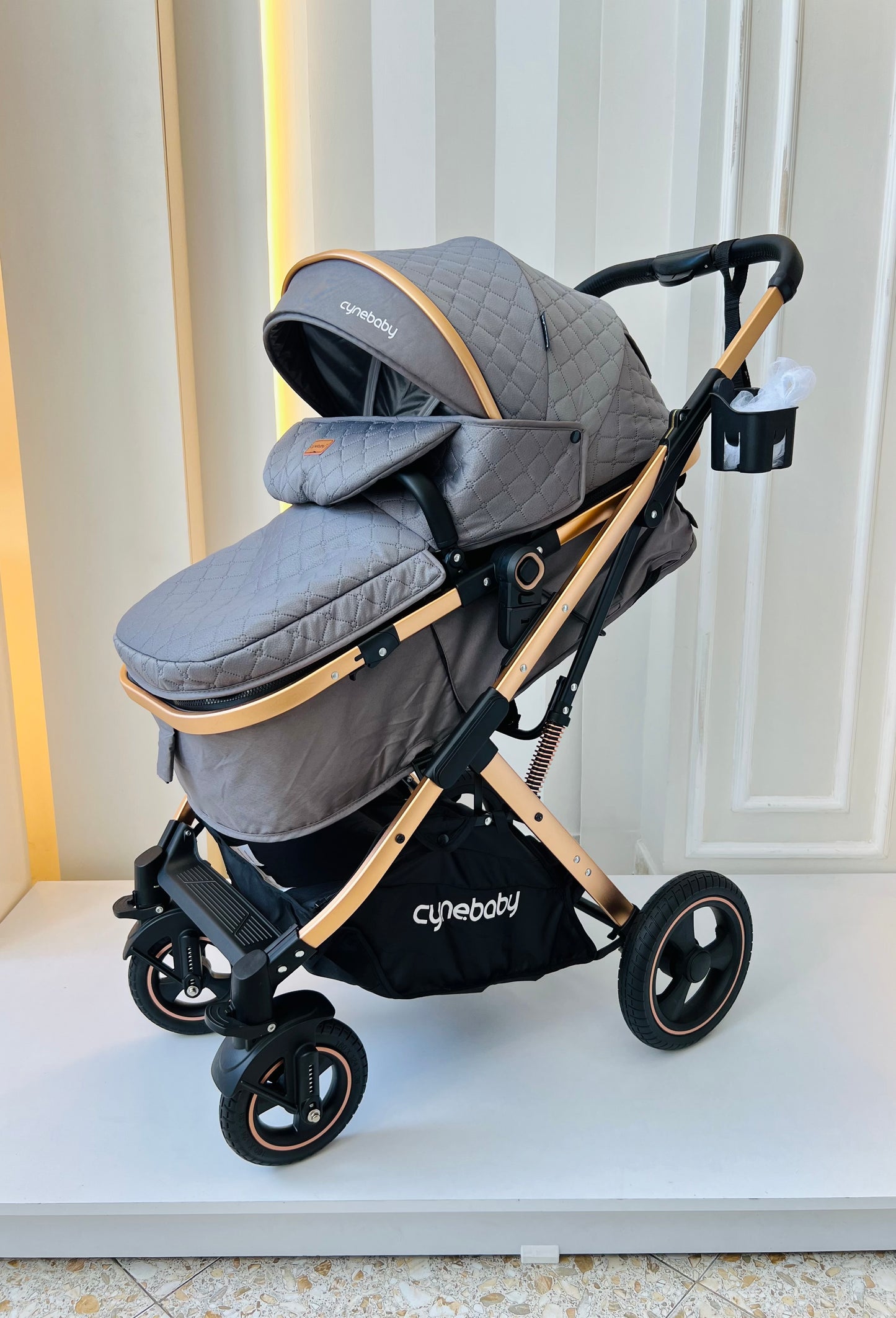 COCHE MOISÉS CYNEBABY ATENAS - GRIS