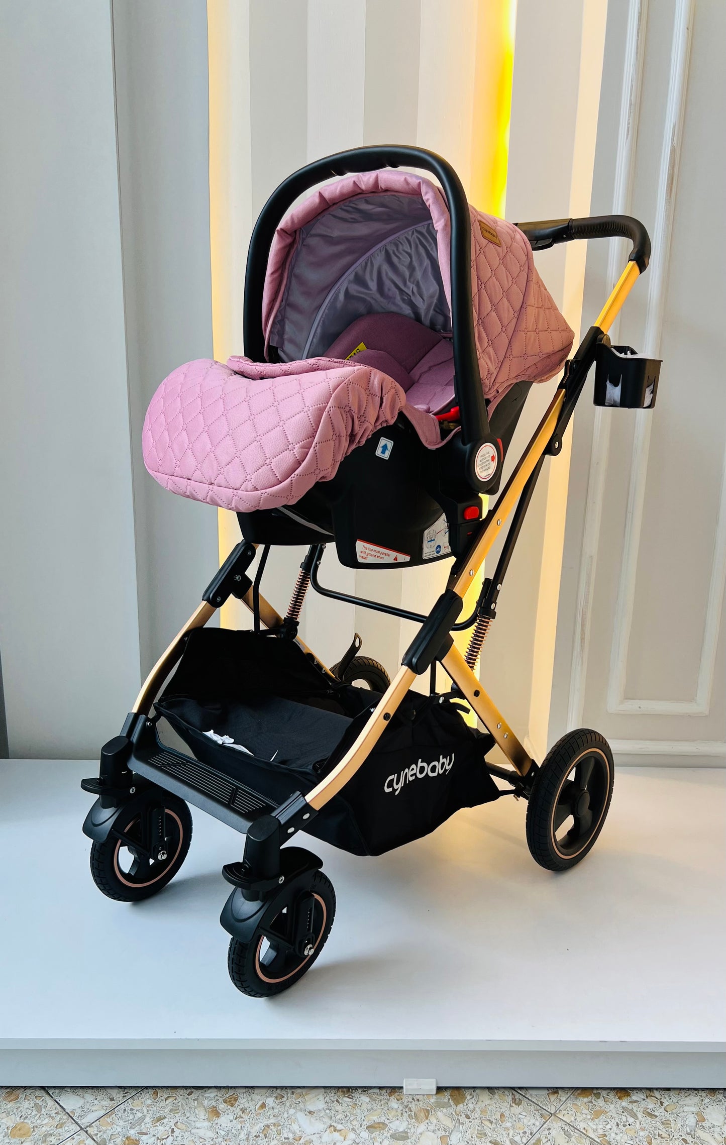 COCHE MOISÉS CYNEBABY ATENAS - ROSADO