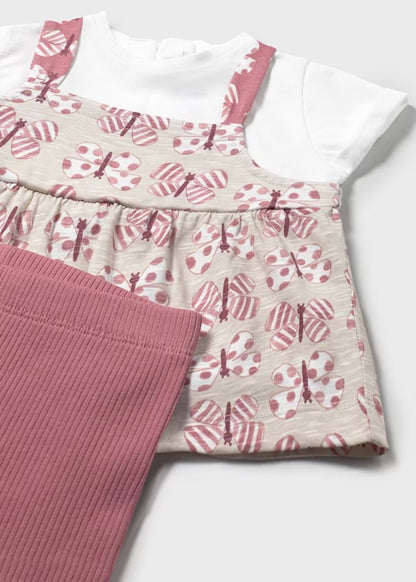 CONJUNTO TRES PIEZAS MARIPOSAS MAYORAL