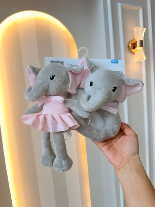 SET SONAJEROS Y PELUCHE APEGO ELEFANTE