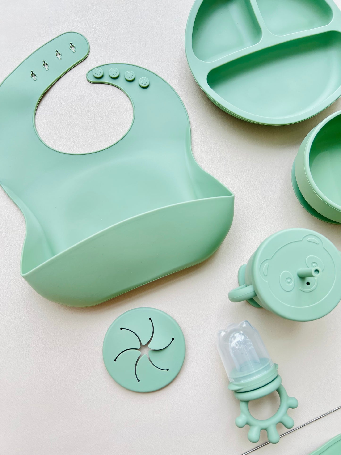 SET DE ALIMENTACIÓN COMPLEMENTARIA 9 PIEZAS VERDE