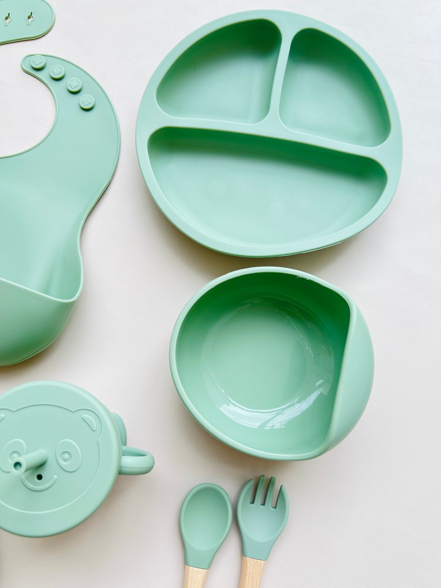 SET DE ALIMENTACIÓN COMPLEMENTARIA 9 PIEZAS VERDE