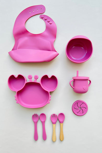 SET DE ALIMENTACIÓN COMPLEMENTARIA CANGREJO ROSA MALVA