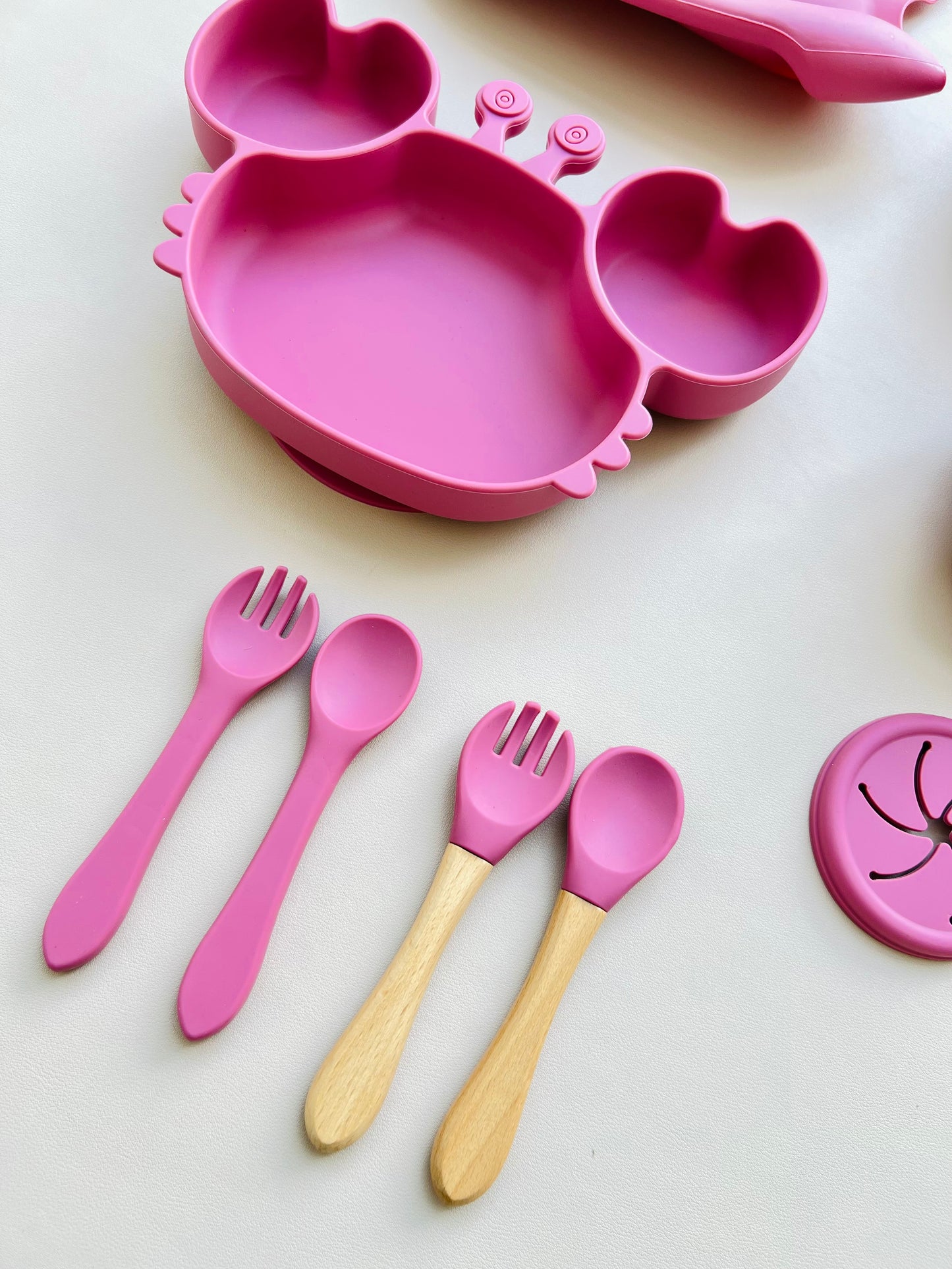 SET DE ALIMENTACIÓN COMPLEMENTARIA CANGREJO ROSA MALVA