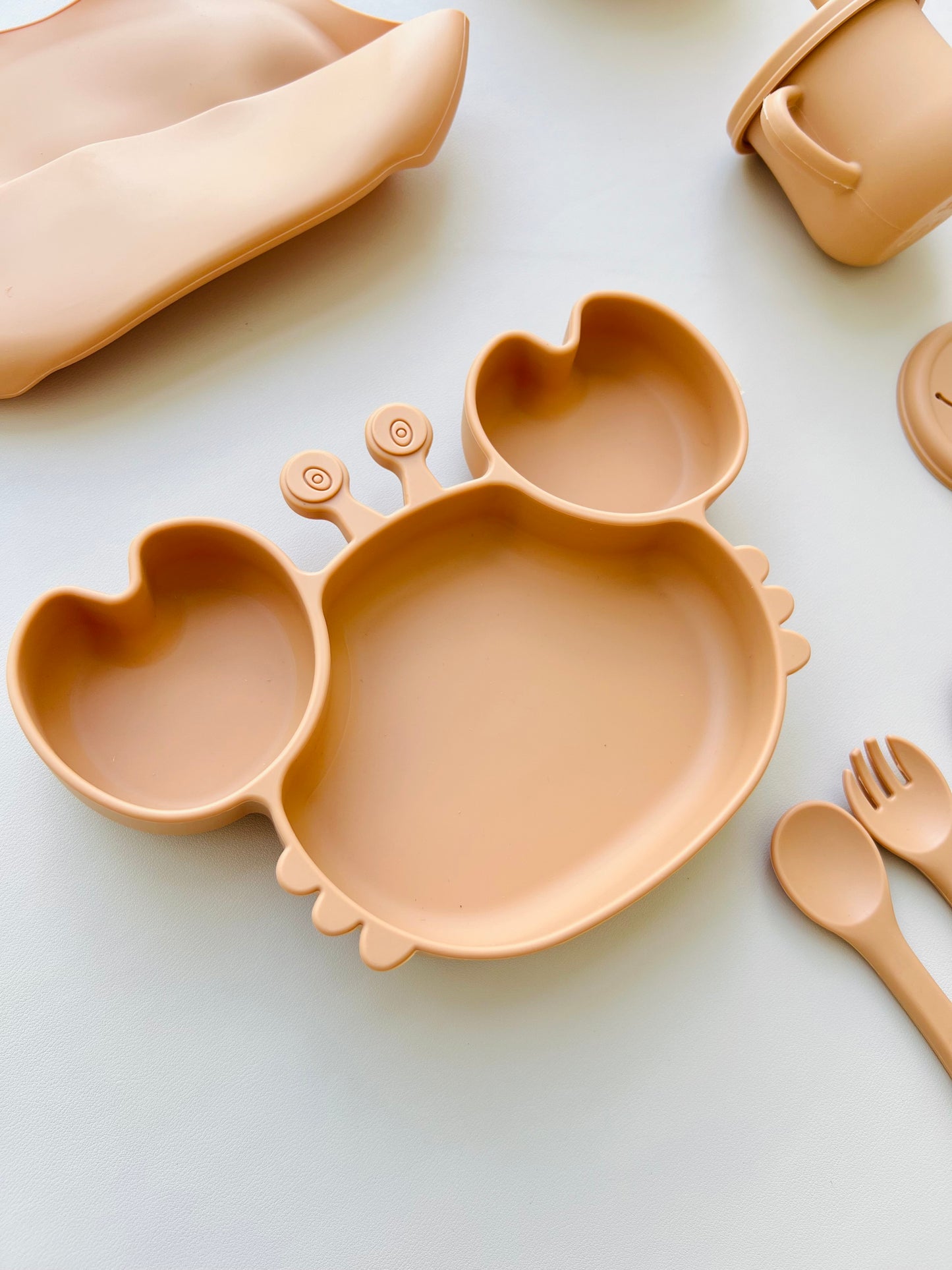 SET DE ALIMENTACIÓN COMPLEMENTARIA CANGREJO COLOR  TERRACOTA