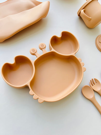 SET DE ALIMENTACIÓN COMPLEMENTARIA CANGREJO COLOR  TERRACOTA