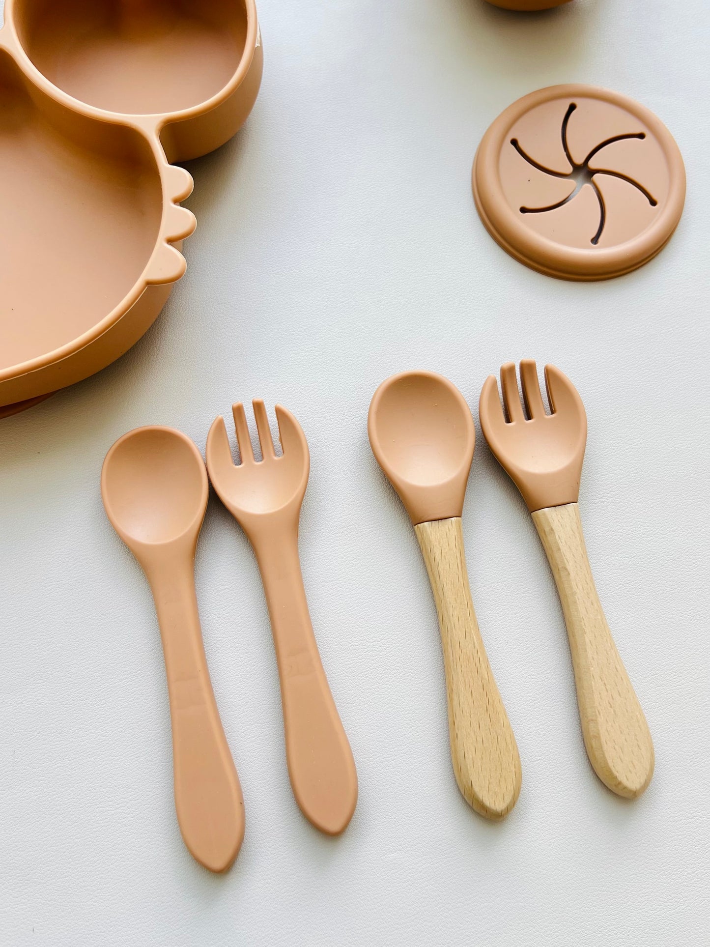 SET DE ALIMENTACIÓN COMPLEMENTARIA CANGREJO COLOR  TERRACOTA