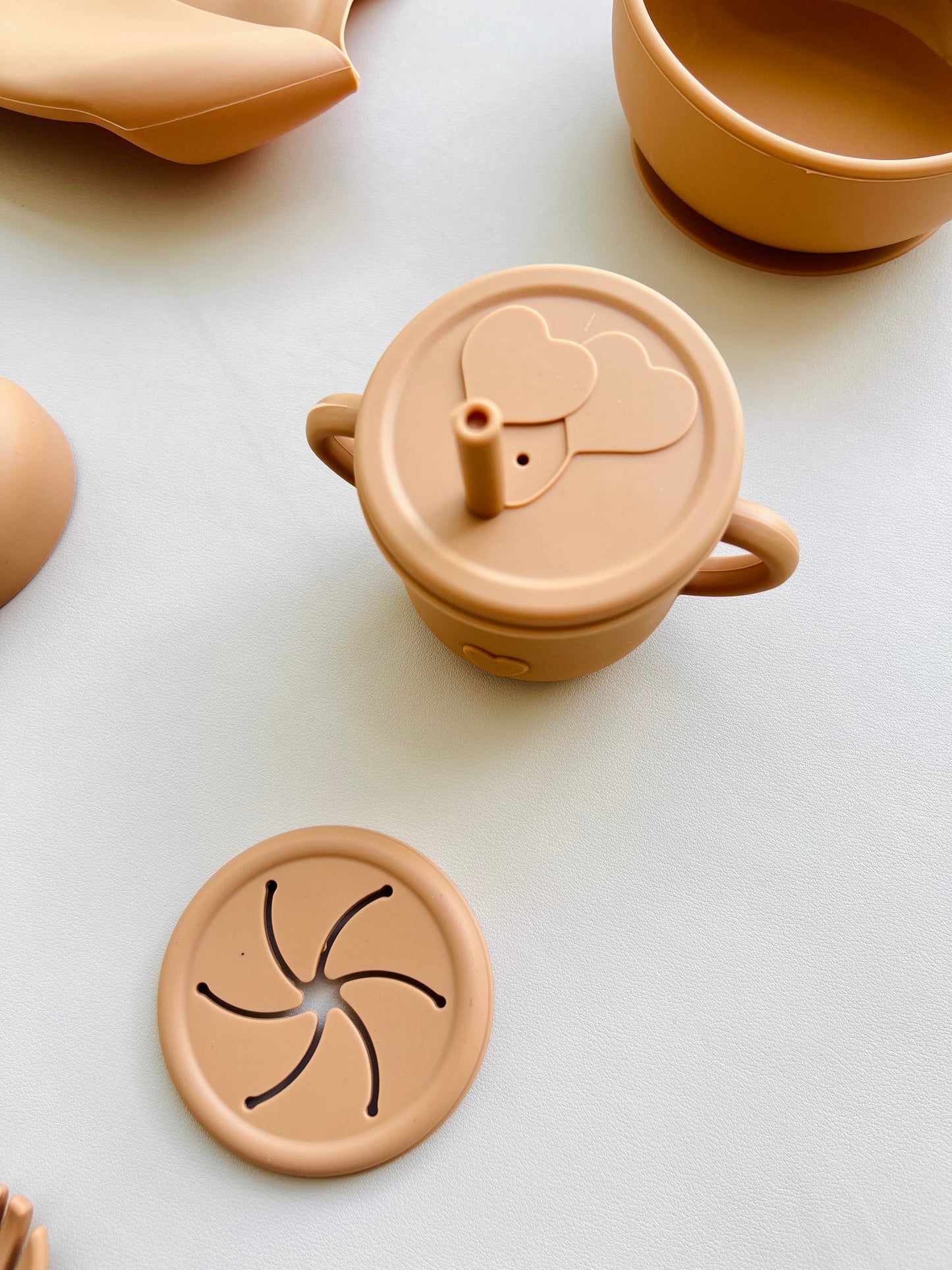 SET DE ALIMENTACIÓN COMPLEMENTARIA CANGREJO COLOR  TERRACOTA