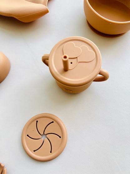 SET DE ALIMENTACIÓN COMPLEMENTARIA CANGREJO COLOR  TERRACOTA
