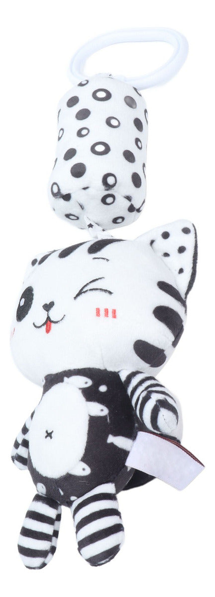 SONAJERO DE ESTIMULACIÓN BLANCO Y NEGRO GATO