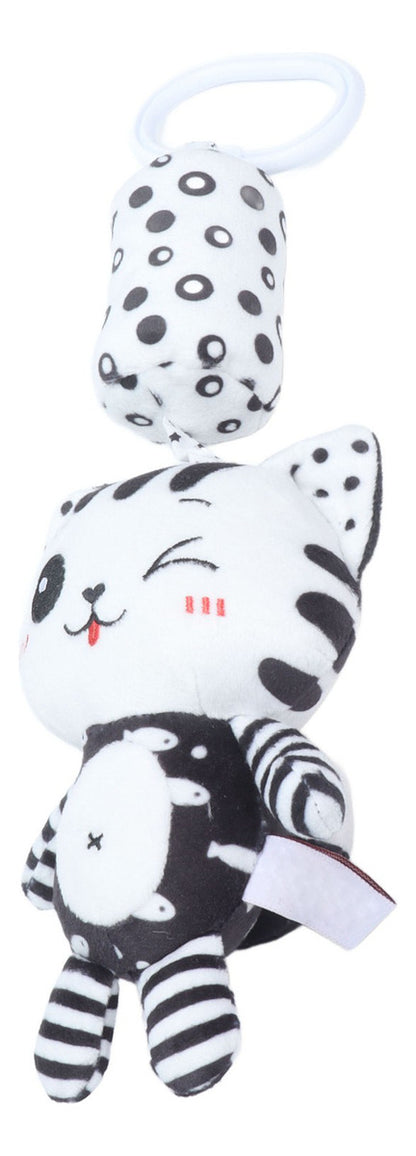 SONAJERO DE ESTIMULACIÓN BLANCO Y NEGRO GATO