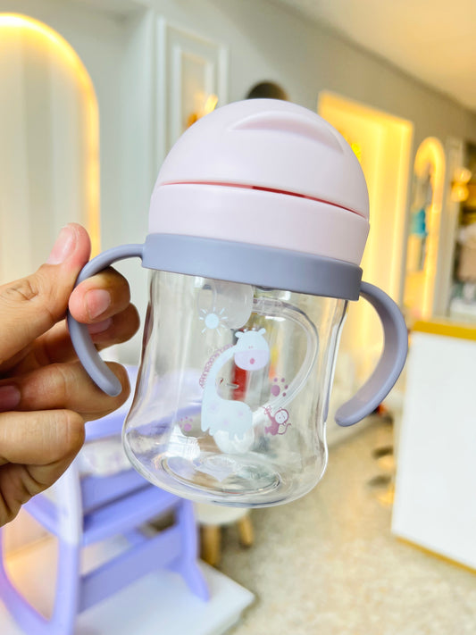 Vaso entrenador con pitillo y asas