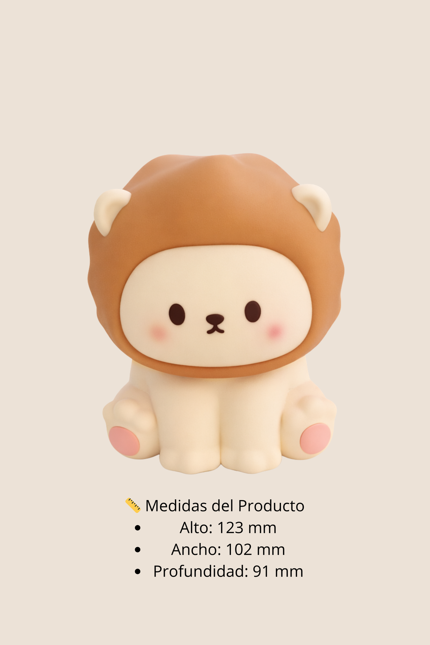 LAMPARA NOCTURNA EN SILICONA - DISEÑO LEON