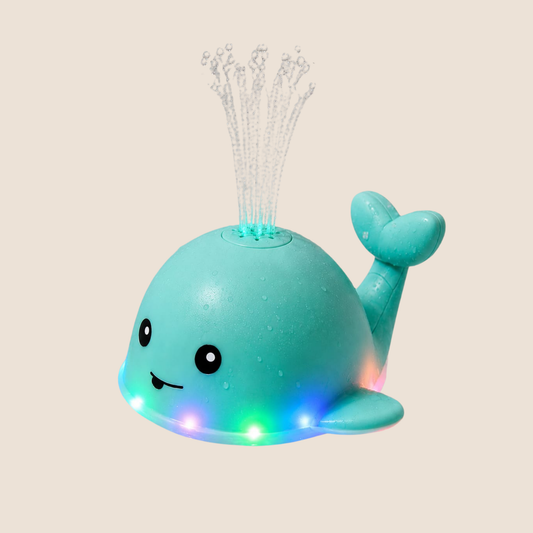Ballena Fuente Eléctrica para Baño de Bebé — Verde Menta
