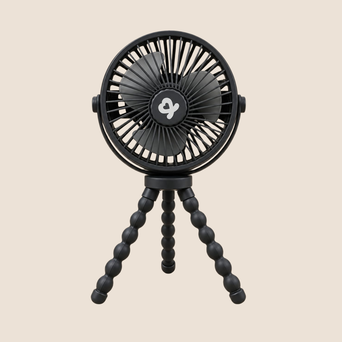 Ventilador portátil para coche de bebé Genial Windy negro con trípode flexible tipo pulpo